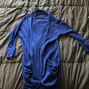 Royal blue cardigan 3/4 sleeves small